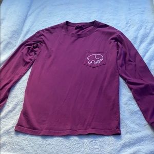 Burgundy ivory ella long sleeve shirt